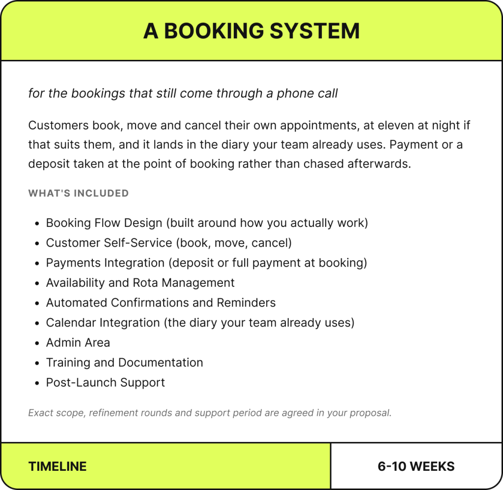 A Booking System